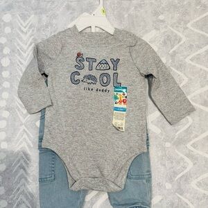 Garanimals Gray 'Stay Cool' Bodysuit Outfit